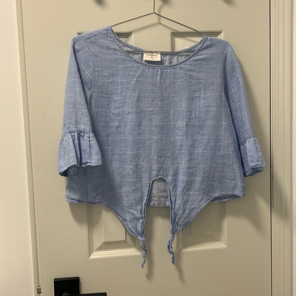 EVERLY Linen Blouse